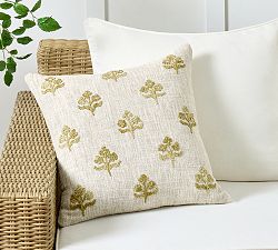 Bouquet Embroidered Outdoor Pillow
