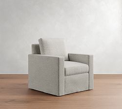 Cameron Modern Square Arm Slipcovered Chair