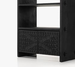 Java Reclaimed Wood Bookcase with Doors