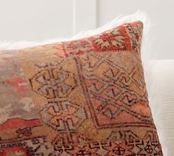 Kalida Mongolian Faux Fur Back Pillow Cover