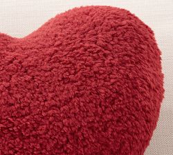 Red Heart Shaped Sherpa Pillow