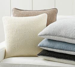 Thermal Sherpa Back Knit Pillow Cover