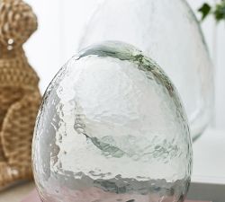 Recycled Hammered Glass Eggs