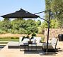 10' Rectangular Cantilever Outdoor Patio Umbrella - Rustproof&#160;Aluminium Frame with Base
