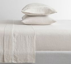 Belgian Flax Linen Contrast Flange Sheet Set
