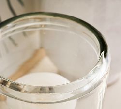 Brie Handcrafted Glass Hurricane Candle Holder