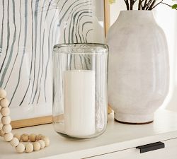 Brie Handcrafted Glass Hurricane Candle Holder
