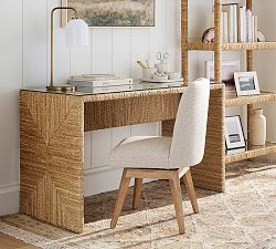 Malibu Glass Top Desk (50")