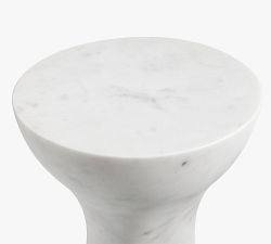 Sansome Round Marble Accent Table (8")