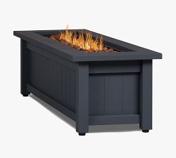 Sila Steel Rectangular Propane Fire Pit Table with Cover (50")