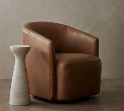 Preston Leather Swivel Chair
