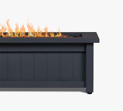 Sila Steel Rectangular Propane Fire Pit Table with Cover (50")