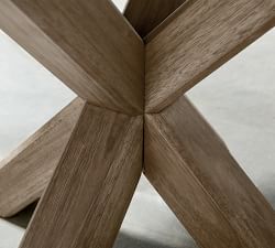 Abbott Concrete &amp; Acacia Round Outdoor Dining Table (48")