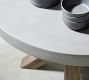 Abbott Concrete &amp; Acacia Round Outdoor Dining Table (48")
