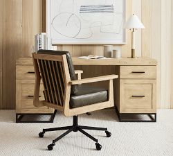 Cody Leather Swivel Desk Chair