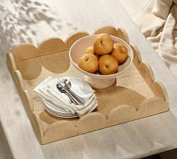 Open Box: Zaria Handcrafted Scalloped Tray