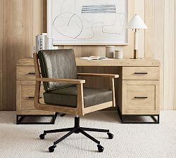 Cody Leather Swivel Desk Chair