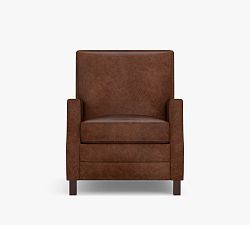 Open Box: Brixton Square Arm Leather Recliner