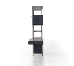 Graham Wall Desk With Drawer & Bookcase - Thumbnail 4