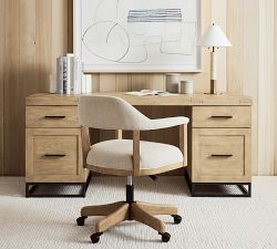Windom Upholstered Swivel Desk Chair