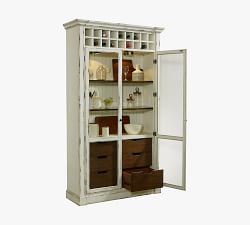 Amber Display Cabinet with Wine Rack (47.5")