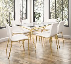 Avery Glass Dining Table (60"-66")