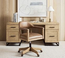 Windom Leather Swivel Desk Chair