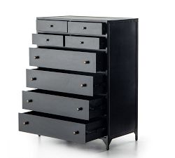 Harmon Metal 8-Drawer Tall Dresser (35.5")
