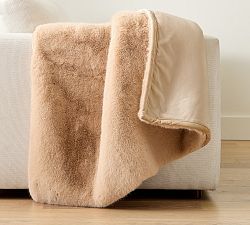 Faux Fur Mink Throw