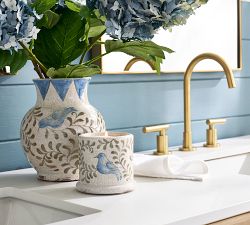 Handcrafted Bird Print Ceramic Collection