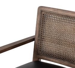 Giselle Cane Leather Dining Armchair