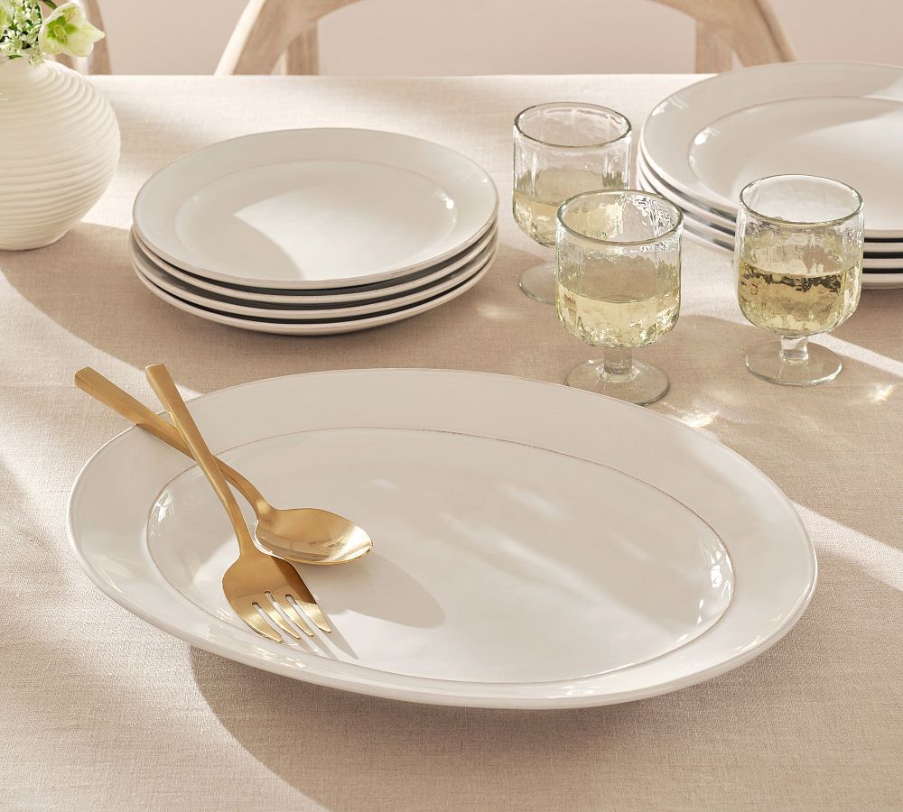 Cambria Handcrafted Stoneware Oval Serving Platter