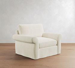 Pearce Roll Arm Deep Seat Slipcovered Chair and a Half