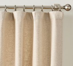 Open Box: Performance Everyday Linen Curtain, 50" W x 84" L - Oatmeal
