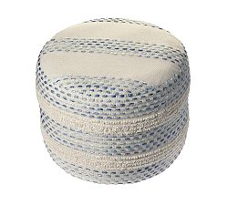Open Box: Dash Pouf (18" Diam) - Blue/Cream