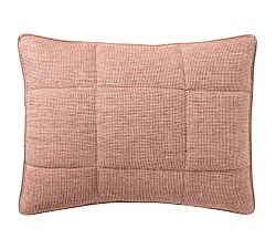 Open Box: European Flax Linen Waffle Comforter Sham, Standard, Set of 2 - Brick