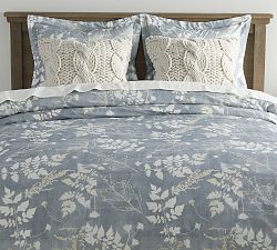 Open Box: Shadow Floral Percale Duvet Cover, Twin/Twin XL - Gray
