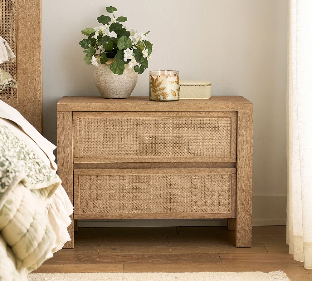 Marina Cane Nightstand (32")