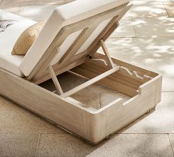 Aptos Outdoor Single Chaise with Wheels