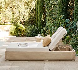 Aptos Outdoor Single Chaise with Wheels