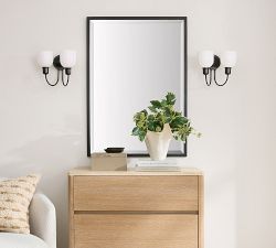 Holmes Milk Glass Double Sconce (13")