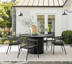 Malibu Metal Round Outdoor Grand Dining Table (56")