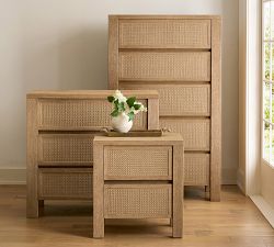 Marina Cane 5-Drawer Tall Dresser (34")