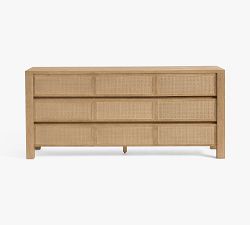 Marina Cane 9-Drawer Dresser (76")