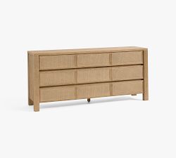 Marina Cane 9-Drawer Dresser (76")