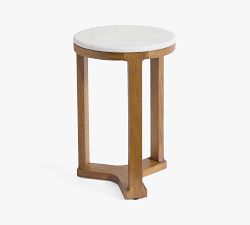 Winslow Round Marble Bunching End Tables
