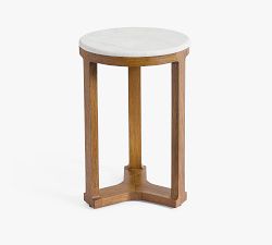 Winslow Round Marble Bunching End Tables