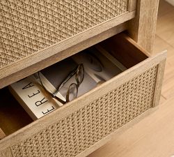 Marina Cane Mini Nightstand (22")