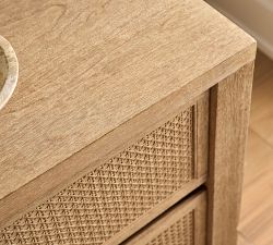 Marina Cane Mini Nightstand (22")