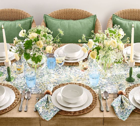 heimtexland Chemin de table à carreaux Vichy 40 x 90 cm - Style cottage - En lin - Couleur naturelle - Broderie cœur - Décoration rustique chic - Certifié Öko-Tex Type 502
